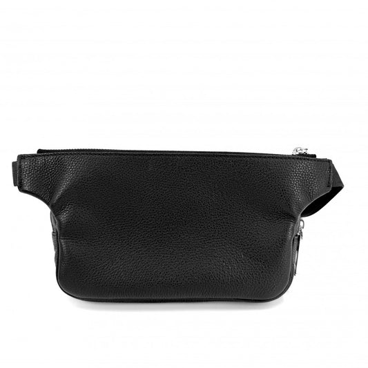 FENDI フェンディ ボディバッグ ウエストバッグ ベルトバッグ 7VA605 レザー ブラック 黒 シルバー金具 レディース【中古品】