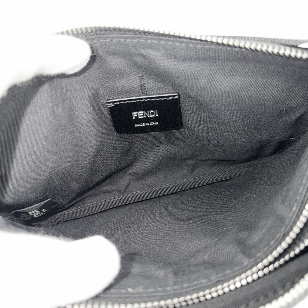 FENDI フェンディ ボディバッグ ウエストバッグ ベルトバッグ 7VA605 レザー ブラック 黒 シルバー金具 レディース【中古品】