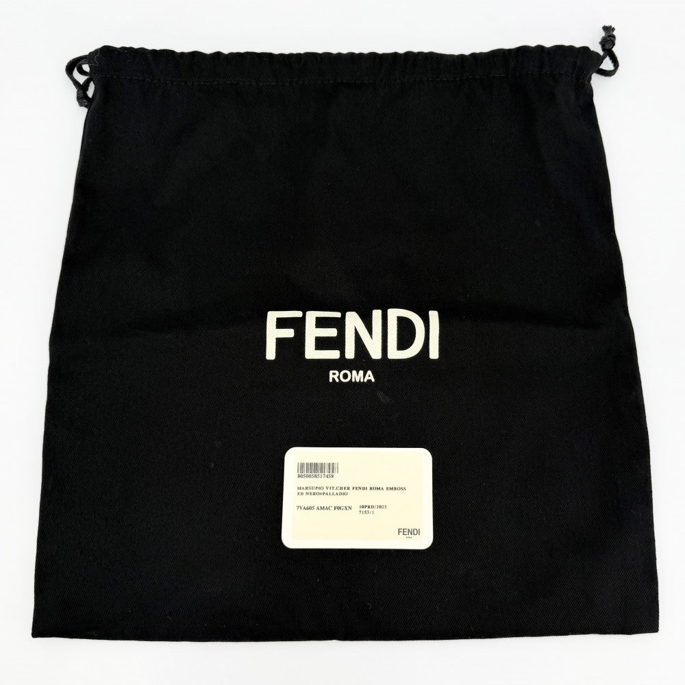 FENDI フェンディ ボディバッグ ウエストバッグ ベルトバッグ 7VA605 レザー ブラック 黒 シルバー金具 レディース【中古品】