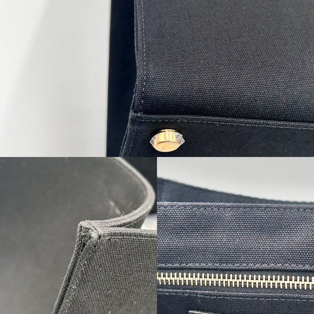 【開店SALE】 VERSACE ヴェルサーチ 2WAY FENDACE フェンダーチェ フェンディコラボ ハンドバッグ トートバッグ メデューサ 8BH395 キャンバス ブラック 黒 ゴールド ゴールド金具 レディース【中古品】