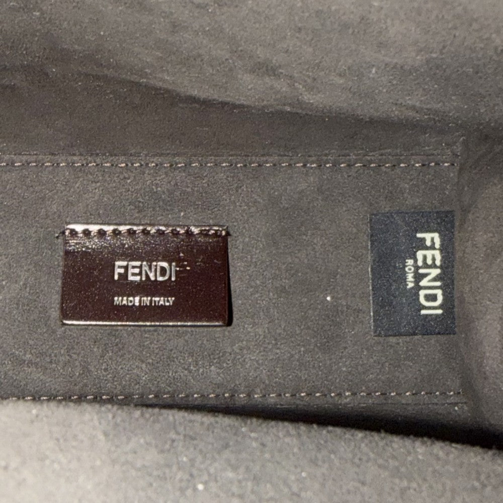 FENDI フェンディ 2WAY ゴートゥーショッパー Sサイズ ハンドバッグ ショルダーバッグ 7VA584 レザー ブラウン 茶 シルバー金具 レディース【中古品】