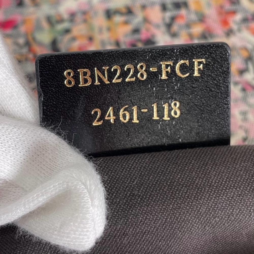 FENDI フェンディ ハンドバッグ ズッキーノ 花柄 2WAY 8BN228 キャンバス レザー ピンク ゴールド金具 レディース【中古品】