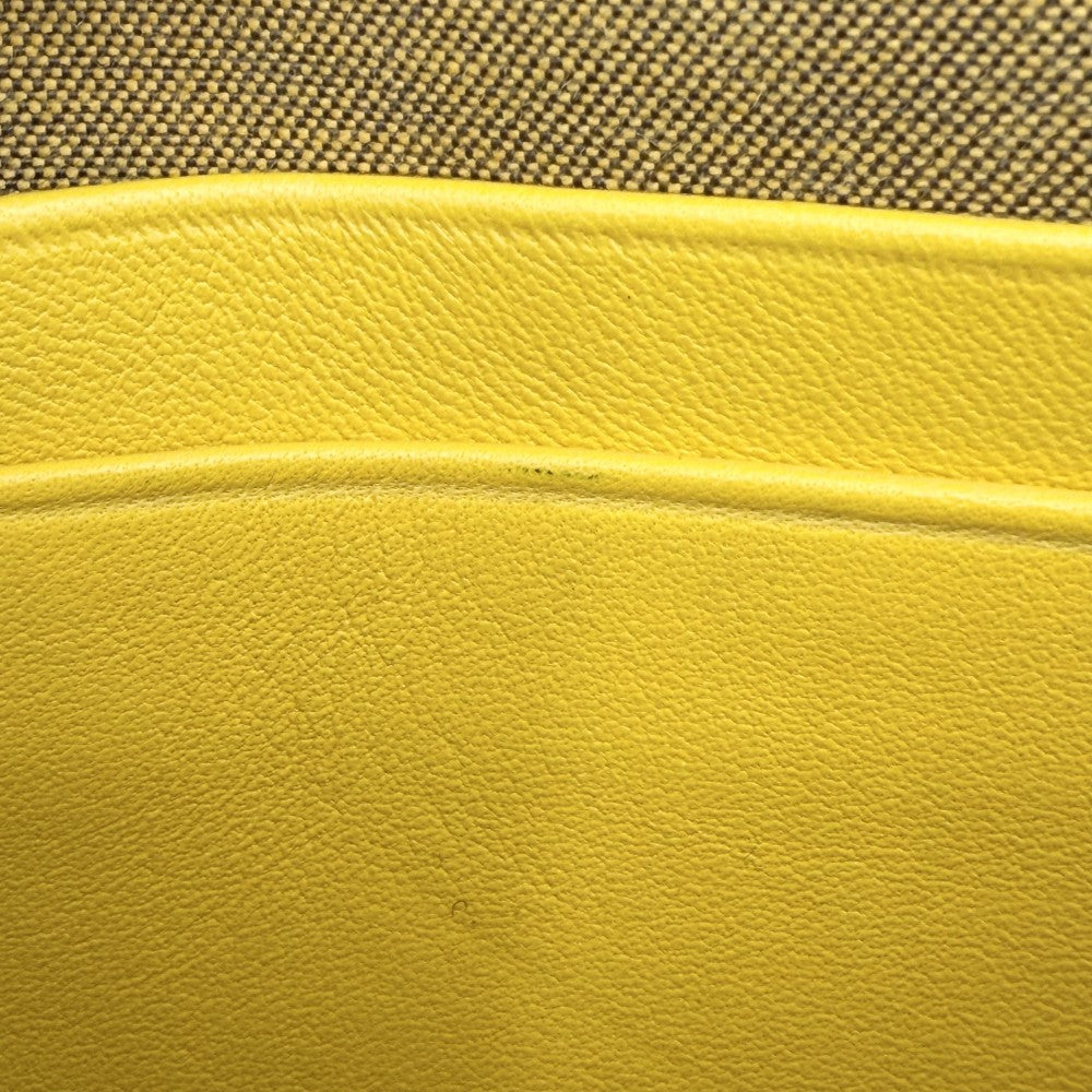 FENDI フェンディ 2WAY マイクロ ミニハンドバッグ ショルダーバッグ マンマバケット 8M0354 レザー イエロー シルバー金具 レディース【中古品】