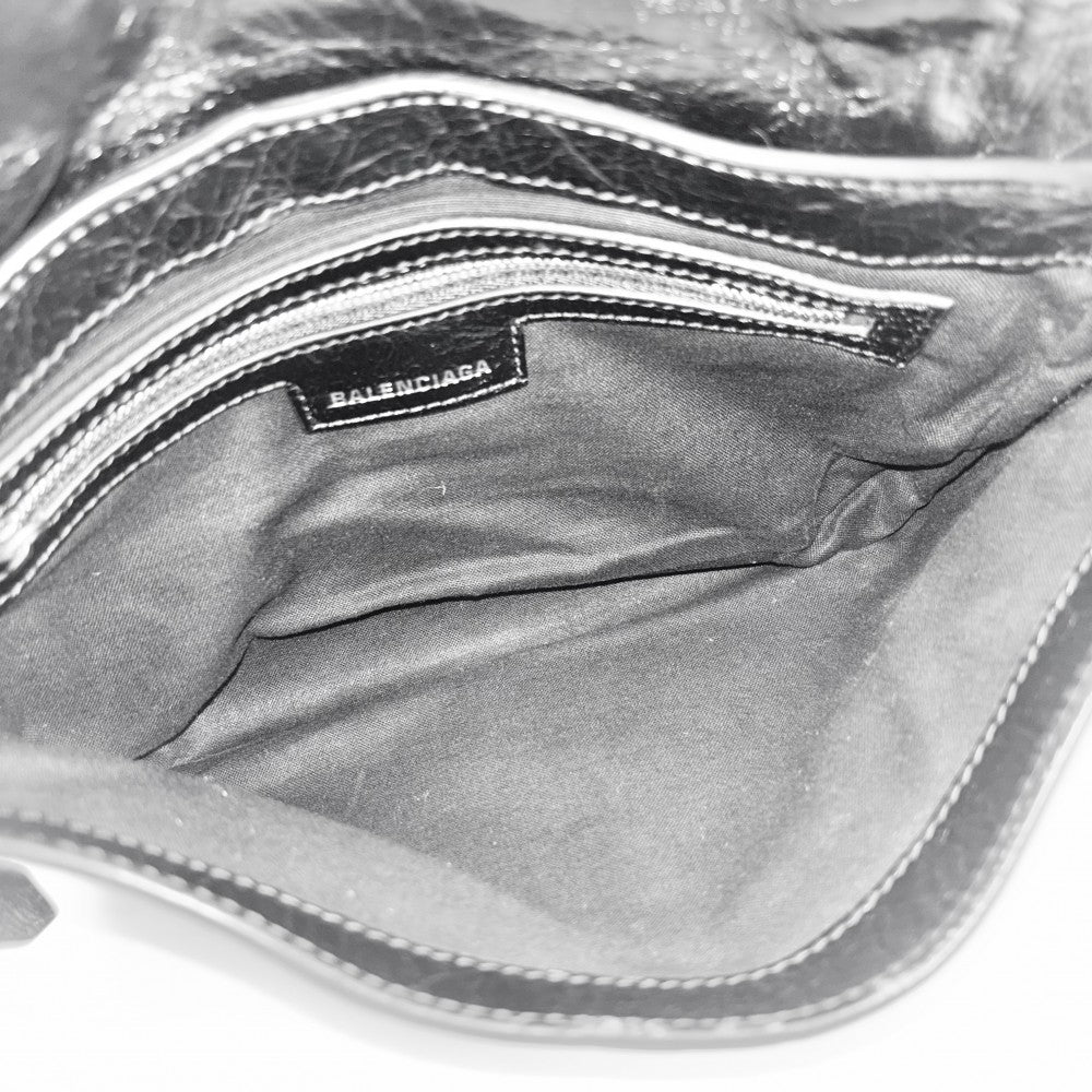 BALENCIAGA バレンシアガ ショルダーバッグ ルカゴールXS LE CAGOLE 719082 レザー ブラック 黒 シルバー金具 レディース【中古品】