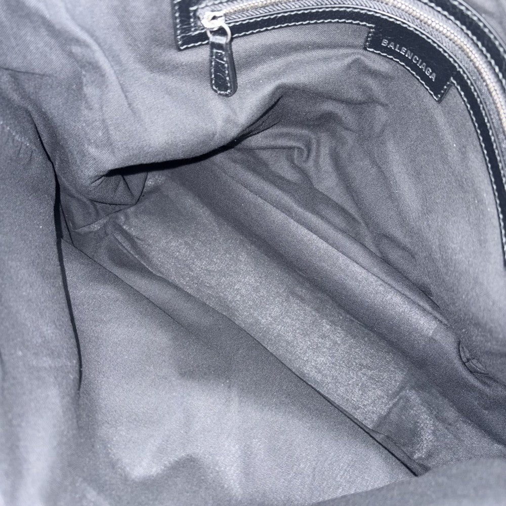 【開店SALE】 BALENCIAGA バレンシアガ ショルダーバッグ メッセンジャーバッグ ミディアム ルカゴール LE CAGOLE 719093 ラムスキン ブラック 黒 シルバー金具 メンズ【中古品】