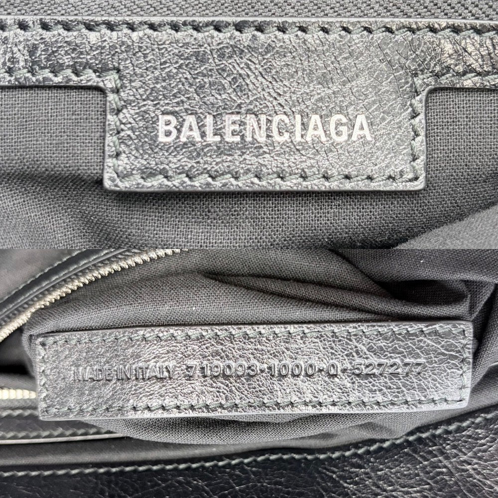 【開店SALE】 BALENCIAGA バレンシアガ ショルダーバッグ メッセンジャーバッグ ミディアム ルカゴール LE CAGOLE 719093 ラムスキン ブラック 黒 シルバー金具 メンズ【中古品】