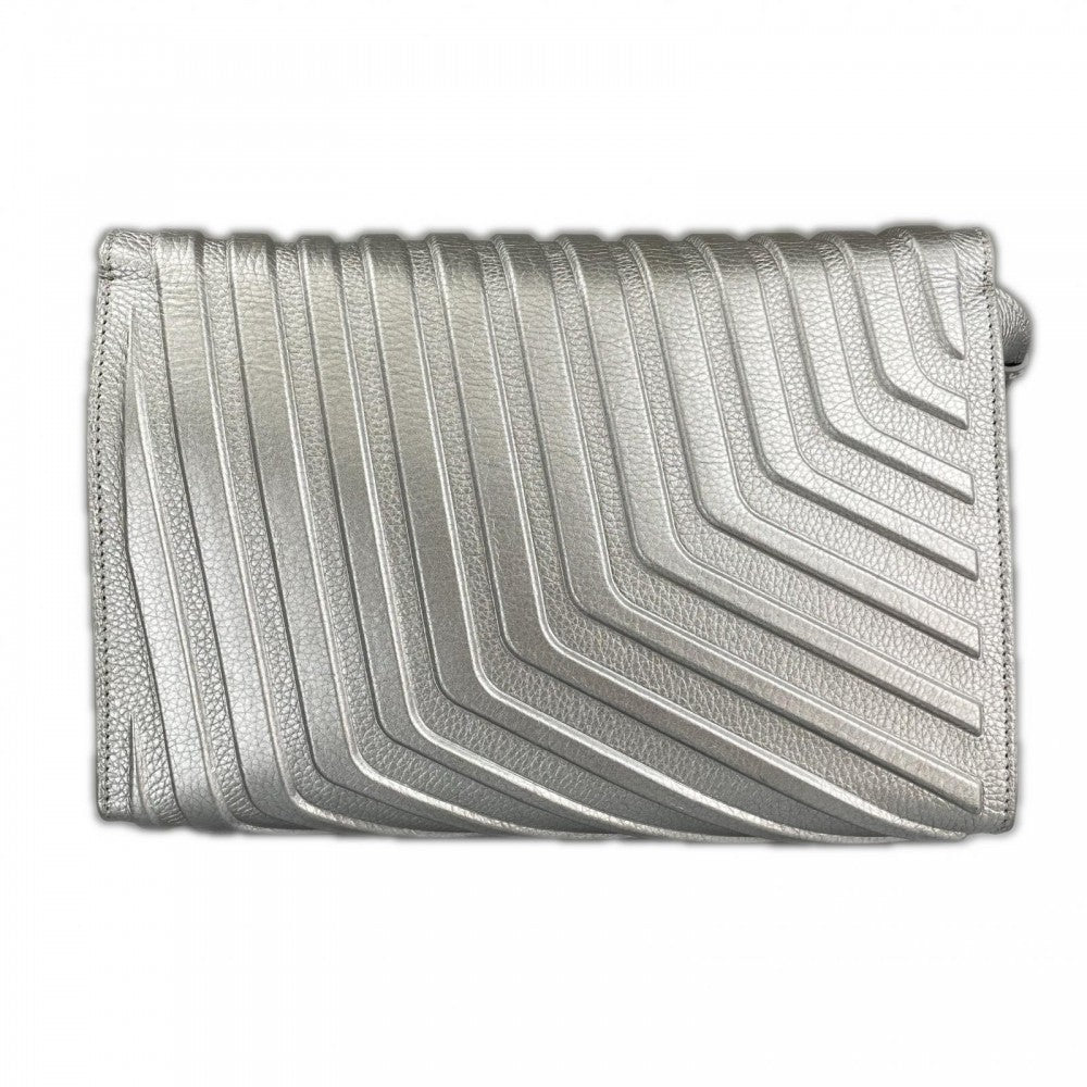 BALENCIAGA バレンシアガ ショルダーバッグ カー フラップバッグ グレインカーフレザー シルバー シルバー金具 メンズ【中古品】
