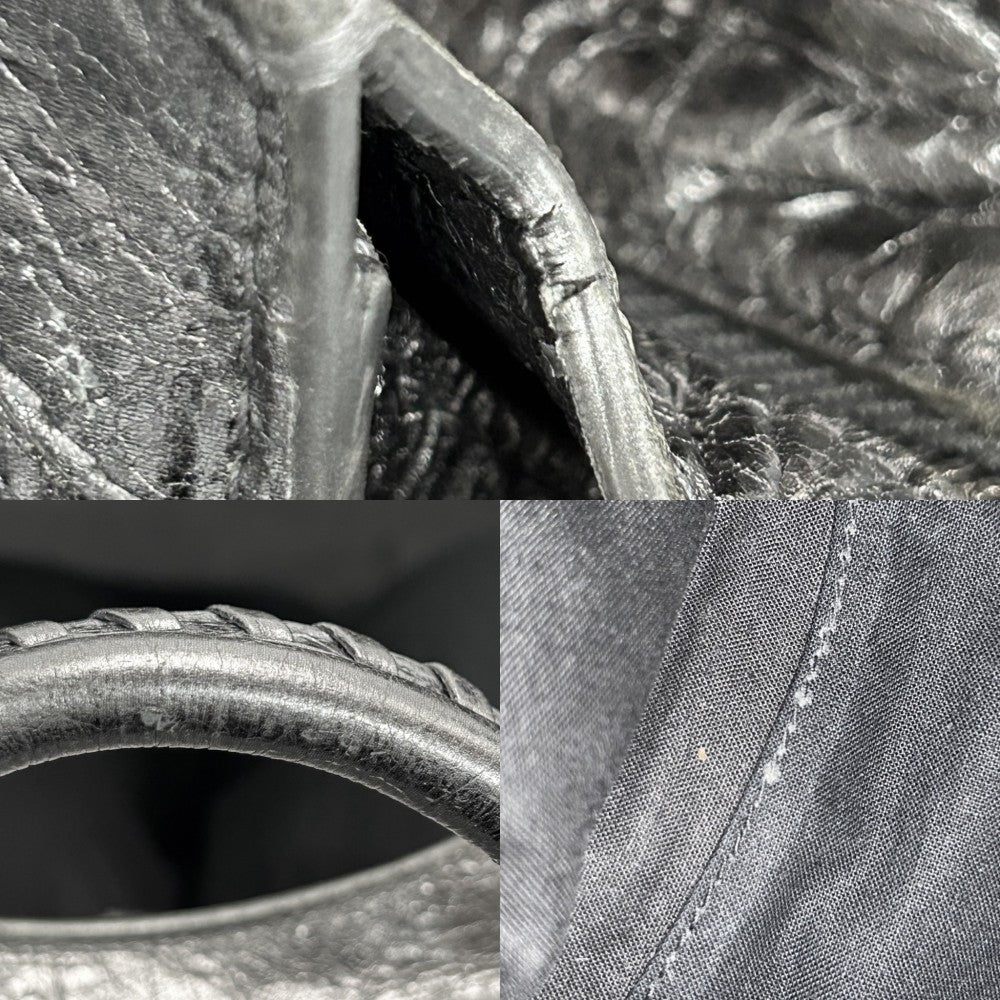 BALENCIAGA バレンシアガ 2WAY ネオカゴール XS ハンドバッグ ショルダーバッグ 700940 レザー シルバー シルバー金具 レディース【中古品】
