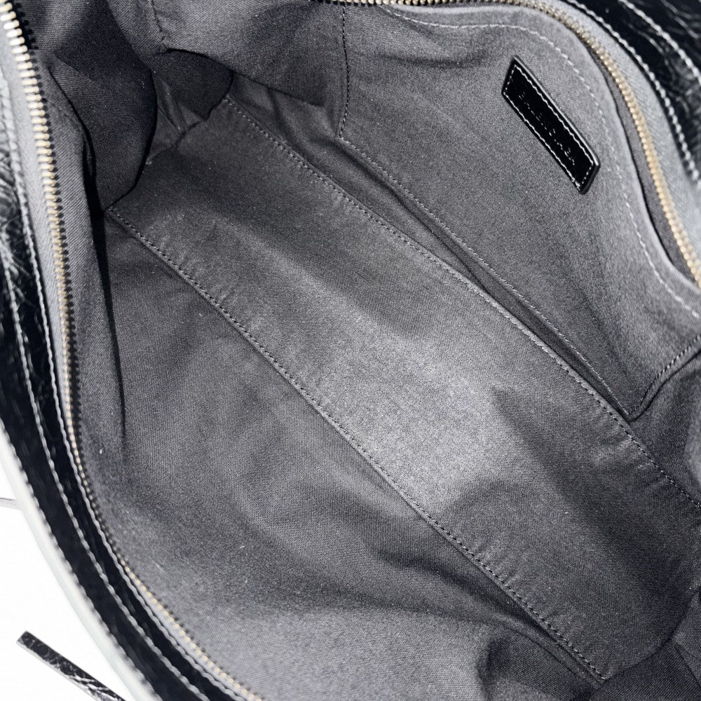 【開店SALE】 BALENCIAGA バレンシアガ ハンドバッグ ル シティ Le City East-West トートバッグ 845704 レザー ブラック 黒 ガンメタル金具 レディース【中古品】