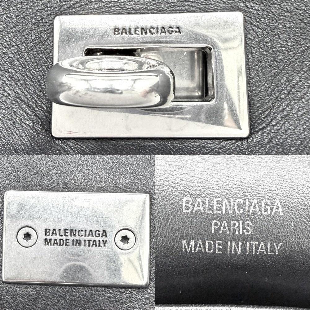 BALENCIAGA バレンシアガ 2WAY ロデオ ミニ ハンドバッグ ショルダーバッグ RODEO 795456 カーフ ブラック 黒 アンティークシルバー金具 レディース【中古品】