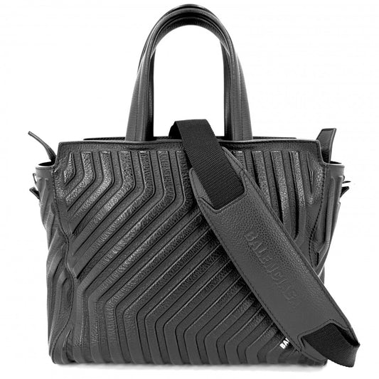 BALENCIAGA バレンシアガ 2WAY カー ジップ スモール ハンドバッグ ショルダーバッグ トートバッグ 715048 レザー ブラック 黒 ブラック金具 レディース【中古品】
