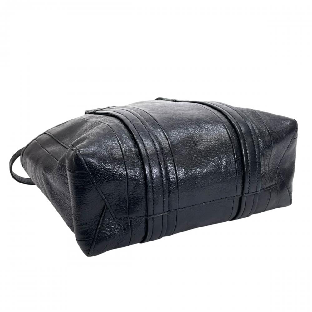 BALENCIAGA バレンシアガ ハンドバッグ バルベス スモール 2WAY ショルダーバッグ 671404 レザー ブラック 黒 シルバー金具 レディース【中古品】