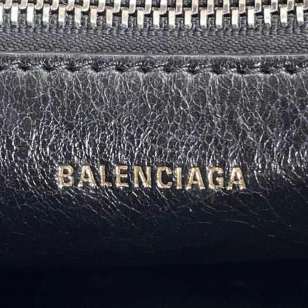 BALENCIAGA バレンシアガ ハンドバッグ バルベス スモール 2WAY ショルダーバッグ 671404 レザー ブラック 黒 シルバー金具 レディース【中古品】