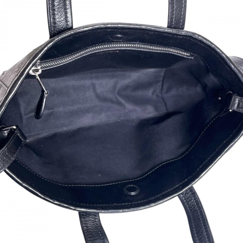 BALENCIAGA バレンシアガ ハンドバッグ バルベス スモール 2WAY ショルダーバッグ 671404 レザー ブラック 黒 シルバー金具 レディース【中古品】