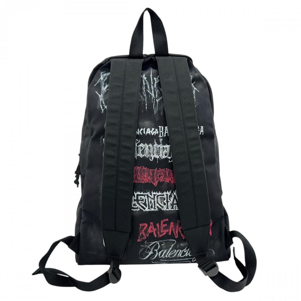 BALENCIAGA バレンシアガ リュック エクスプローラー diy metal allover 502221 ナイロン ポリエステル ブラック 黒 ブラック金具 メンズ【中古品】