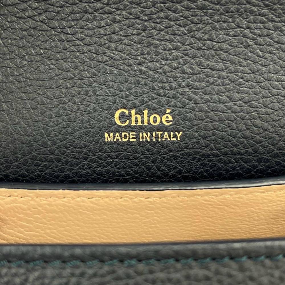 Chloe クロエ ショルダーバッグ クレア ミニ カーフ メタル バイカラー ゴールド金具 レディース【中古品】