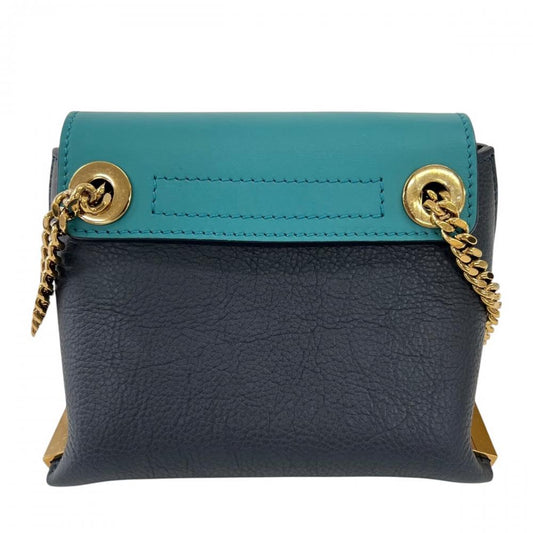 Chloe クロエ ショルダーバッグ クレア ミニ カーフ メタル バイカラー ゴールド金具 レディース【中古品】