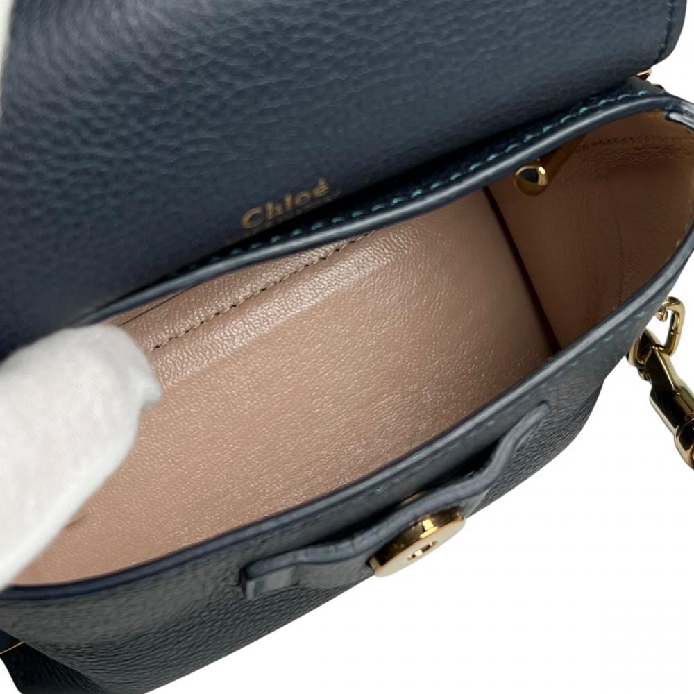 Chloe クロエ ショルダーバッグ クレア ミニ カーフ メタル バイカラー ゴールド金具 レディース【中古品】