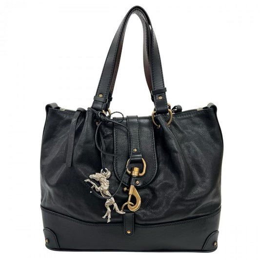Chloe クロエ トートバッグ ケララ ストラップ カーフ ブラック 黒 ゴールド金具 レディース【中古品】
