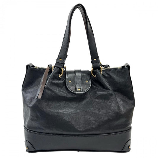 Chloe クロエ トートバッグ ケララ ストラップ カーフ ブラック 黒 ゴールド金具 レディース【中古品】