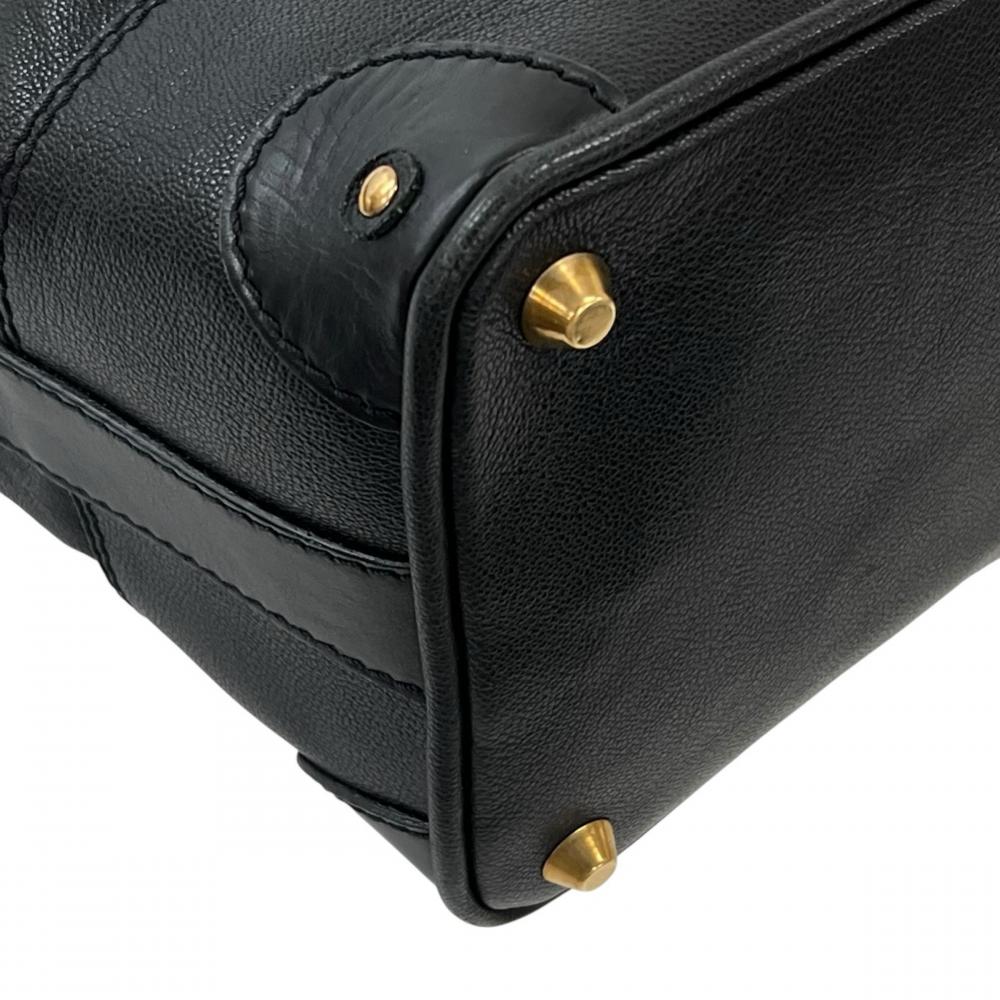 Chloe クロエ トートバッグ ケララ ストラップ カーフ ブラック 黒 ゴールド金具 レディース【中古品】