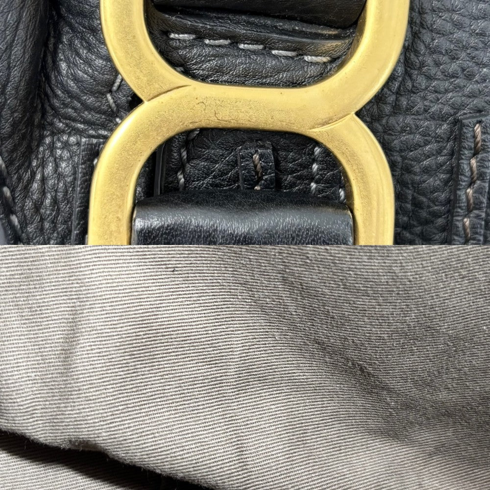 Chloe クロエ 2WAY マーシー ハンドバッグ ショルダーバッグ レザー ブラック 黒 ゴールド金具 レディース【中古品】