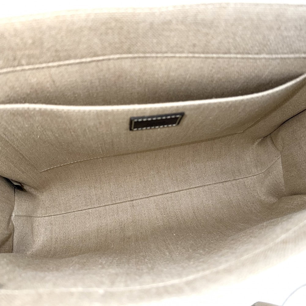 Chloe クロエ ハンドバッグ ウッディ ミディアムトートバッグ WOODY CHC22AS383I269101 リネンキャンバス カーフスキン ベージュ ブラック 黒 レディース【中古品】