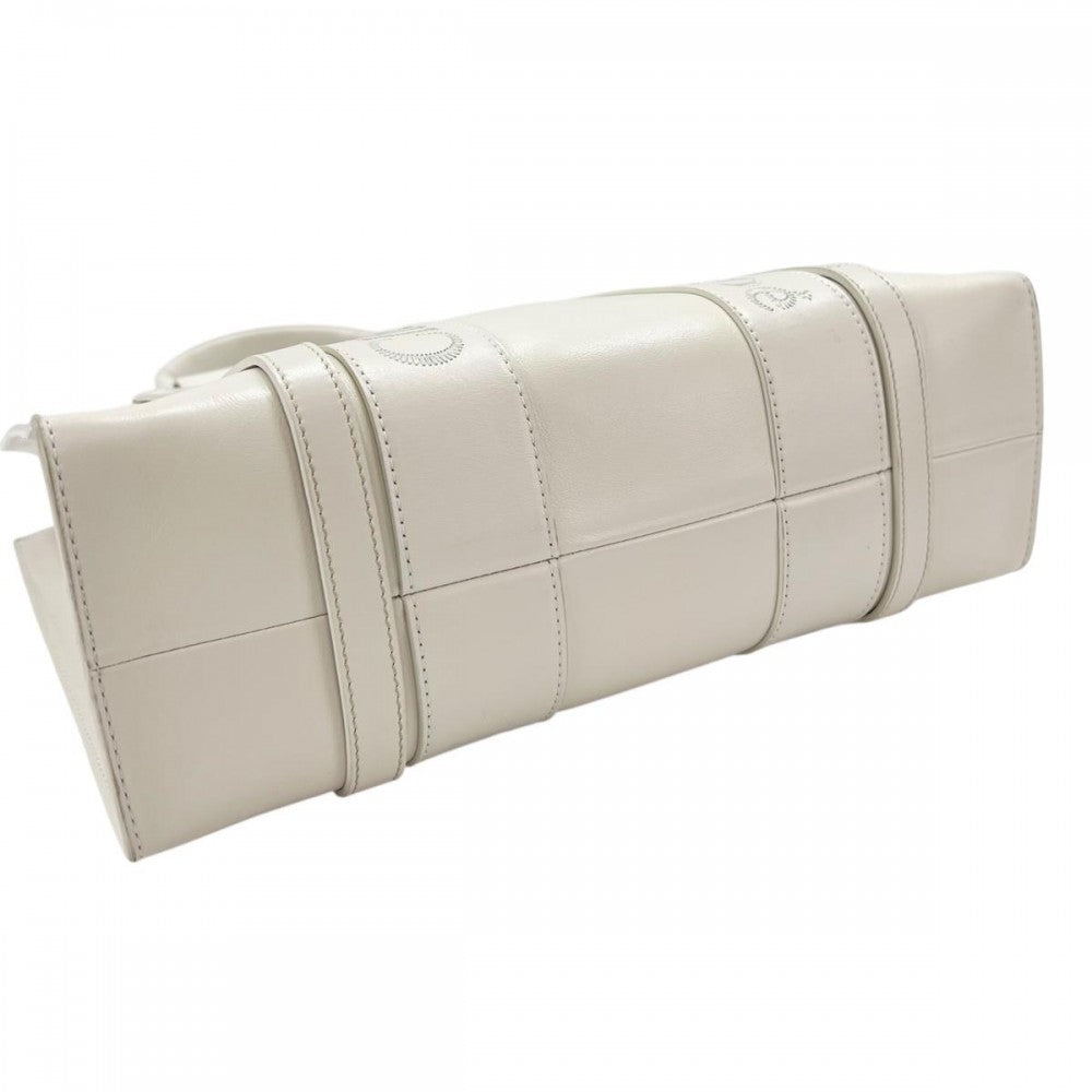 Chloe クロエ トートバッグ ハンドバッグ ウッディ ホワイト 白 レディース【中古品】