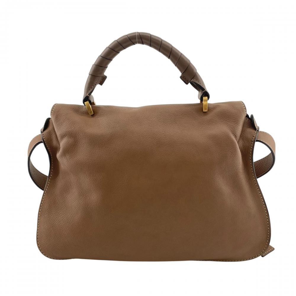 Chloe クロエ ショルダーバッグ マーシー 2WAY ミディアムサイズ 3S0917 ブラウン 茶 ゴールド金具 レディース【中古品】