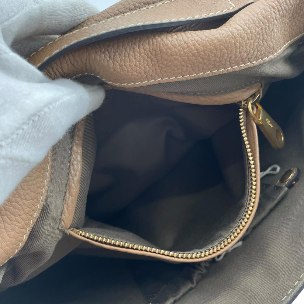 Chloe クロエ ショルダーバッグ マーシー 2WAY ミディアムサイズ 3S0917 ブラウン 茶 ゴールド金具 レディース【中古品】