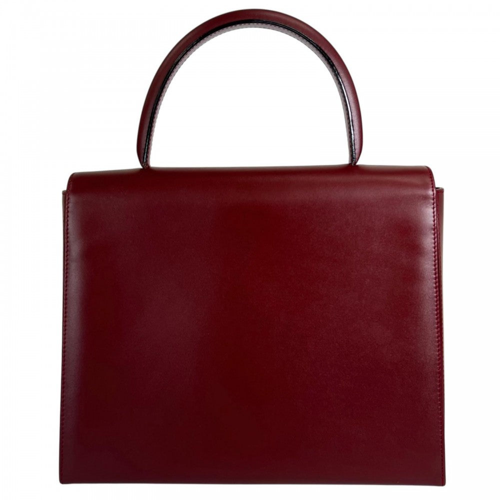 CARTIER カルティエ ハンドバッグ マスト　ドゥ　カルティエ レザー ボルドー その他金具 レディース【中古品】