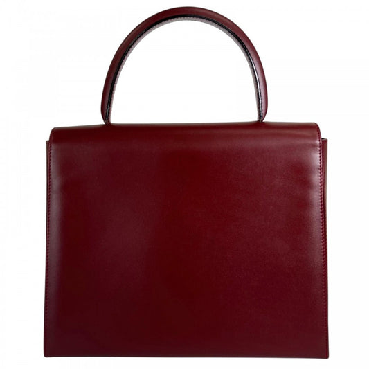 CARTIER カルティエ ハンドバッグ マスト　ドゥ　カルティエ レザー ボルドー その他金具 レディース【中古品】