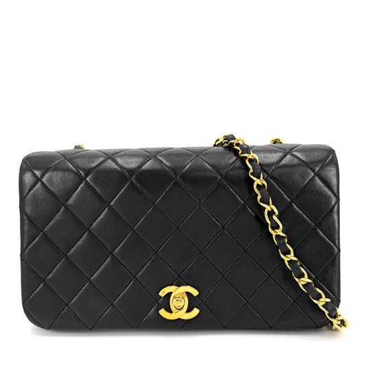CHANEL シャネル ショルダーバッグ マトラッセ23 フルフラップ ココマーク ターンロック ラムスキン ブラック 黒 ゴールド金具 レディース【中古品】