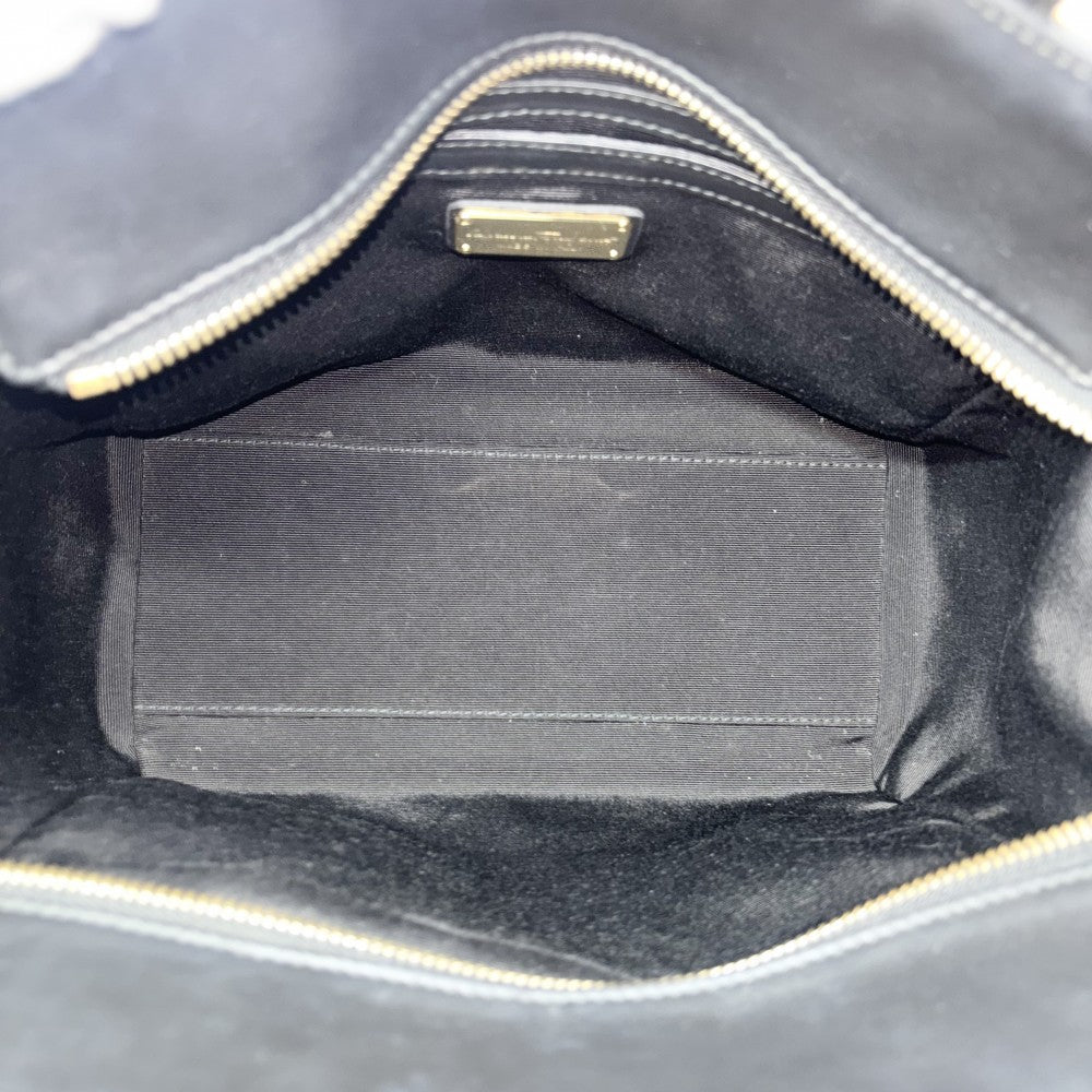 【開店SALE】 Salvatore Ferragamo サルヴァトーレフェラガモ 2WAY トートバッグ ショルダーバック ハンドバッグ アイボリー ブラック 黒 ゴールド金具 レディース【中古品】