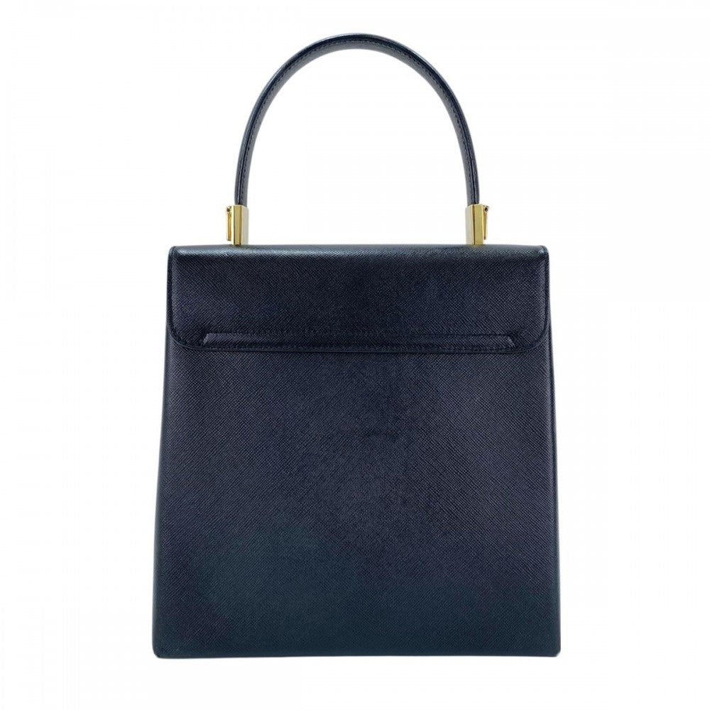 Salvatore Ferragamo サルヴァトーレフェラガモ 2WAY ガンチーニ 2WAYバッグ ハンドバッグ ショルダーバッグ ブラック 黒 ゴールド金具 レディース【中古品】