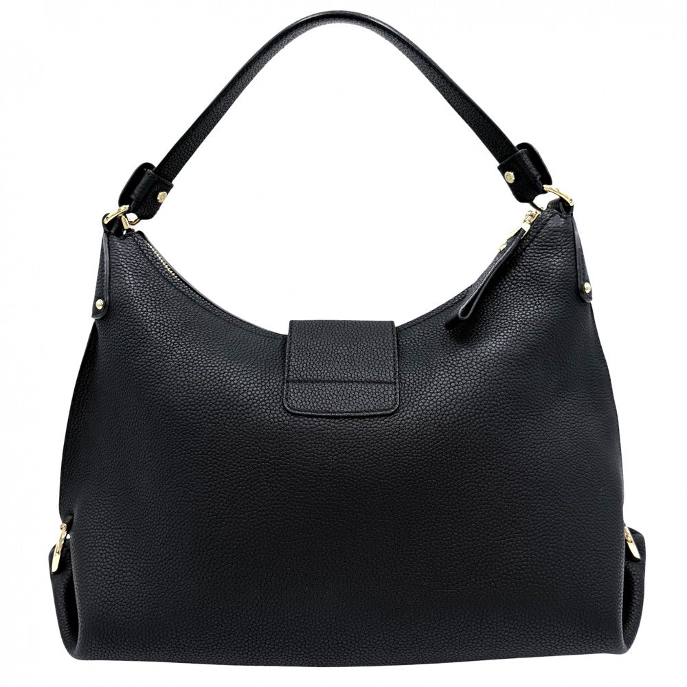 【開店SALE】 Salvatore Ferragamo サルヴァトーレフェラガモ ハンドバッグ ガンチーニ ワンハンドバッグ レザー ブラック 黒 ゴールド金具 レディース【中古品】