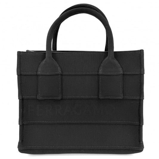 Salvatore Ferragamo サルヴァトーレフェラガモ ハンドバッグ ロゴ ミニトートバッグ キャンバス ブラック 黒 ゴールド金具 レディース【中古品】