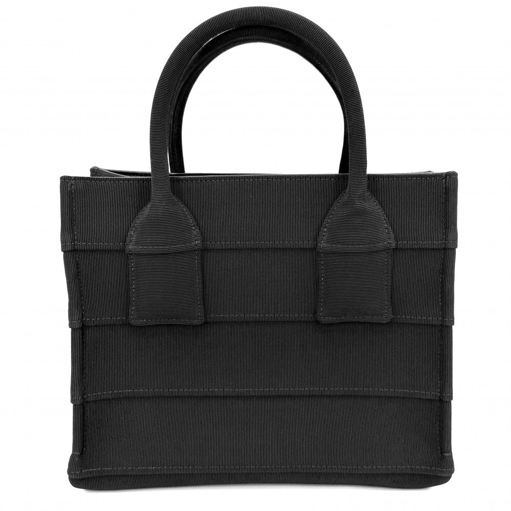 Salvatore Ferragamo サルヴァトーレフェラガモ ハンドバッグ ロゴ ミニトートバッグ キャンバス ブラック 黒 ゴールド金具 レディース【中古品】