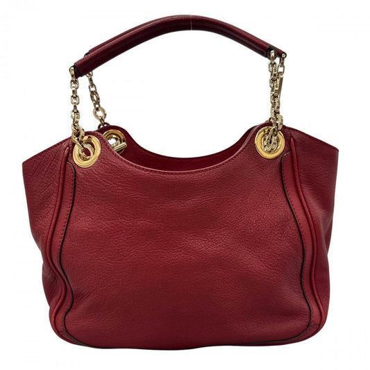 Salvatore Ferragamo サルヴァトーレフェラガモ ハンドバッグ ダブルガンチーニ レザー レッド 赤 ゴールド金具 レディース【中古品】