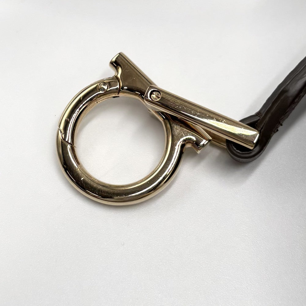 【開店SALE】 Salvatore Ferragamo サルヴァトーレフェラガモ 2WAY ガンチーニ ハンドバッグ ショルダーバッグ 781656 レザー ブラウン 茶 ゴールド金具 レディース【中古品】