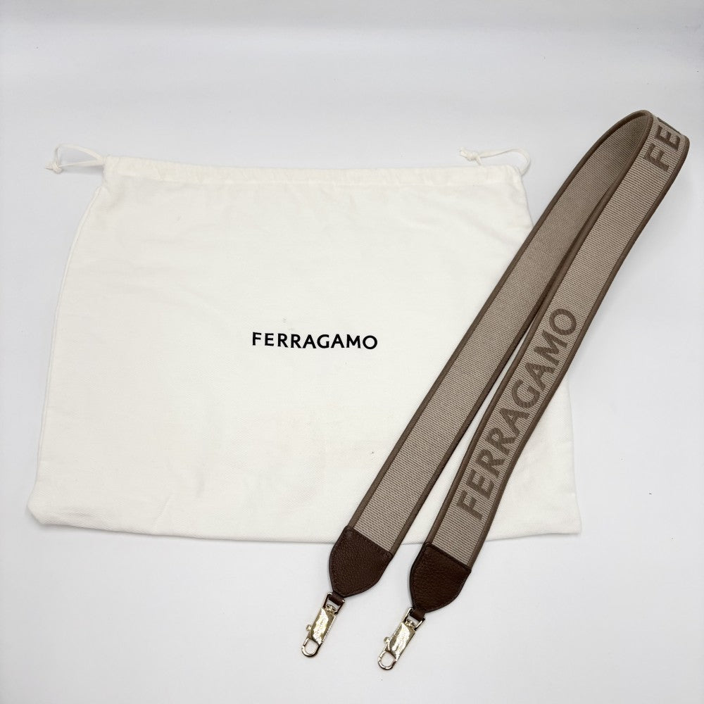 【開店SALE】 Salvatore Ferragamo サルヴァトーレフェラガモ 2WAY ガンチーニ ハンドバッグ ショルダーバッグ 781656 レザー ブラウン 茶 ゴールド金具 レディース【中古品】