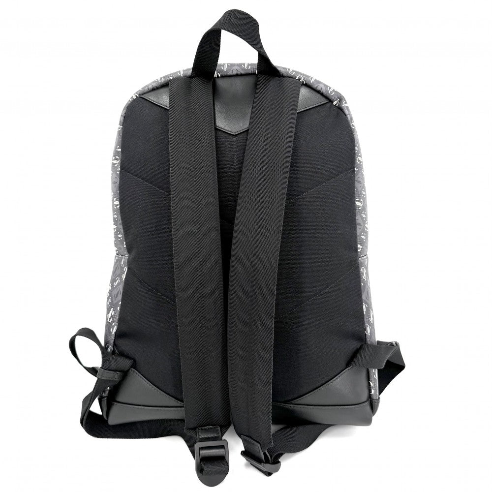 JIMMY CHOO ジミーチュウ リュック ロゴ バックパック レザー グレー シルバー金具 レディース【中古品】