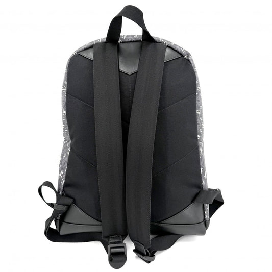 JIMMY CHOO ジミーチュウ リュック ロゴ バックパック レザー グレー シルバー金具 レディース【中古品】