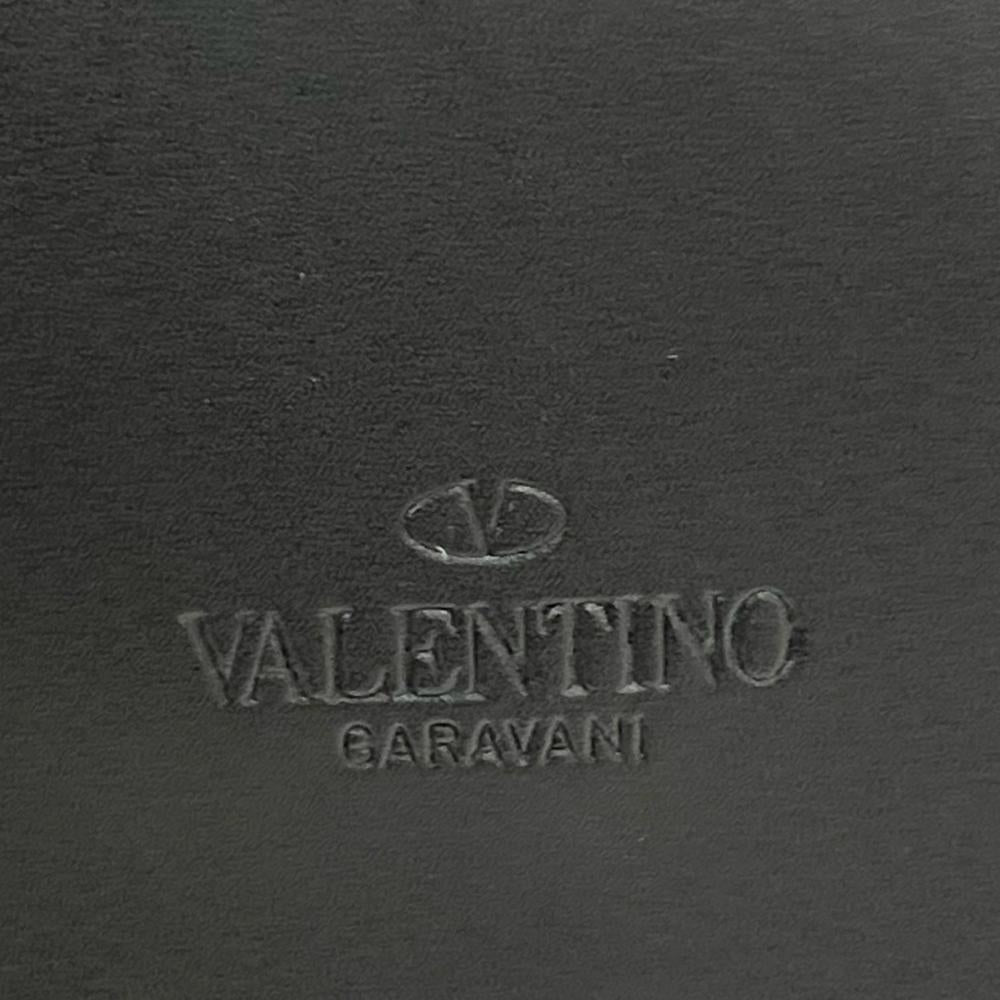 Valentino Garavani ヴァレンティノ・ガラヴァーニ クラッチバッグ VLTN センターロゴ YP0P09LVN レザー ブラック 黒 シルバー金具 メンズ【中古品】