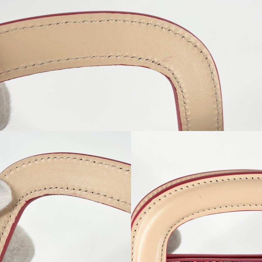 【開店SALE】 Christian Louboutin クリスチャンルブタン 3WAY トリックトラックスモール ハンドバッグ ショルダーバッグ スタッズ ポートフォリオスカル クラッチバッグ レザー マルチカラー シルバー金具 レディース【中古品】