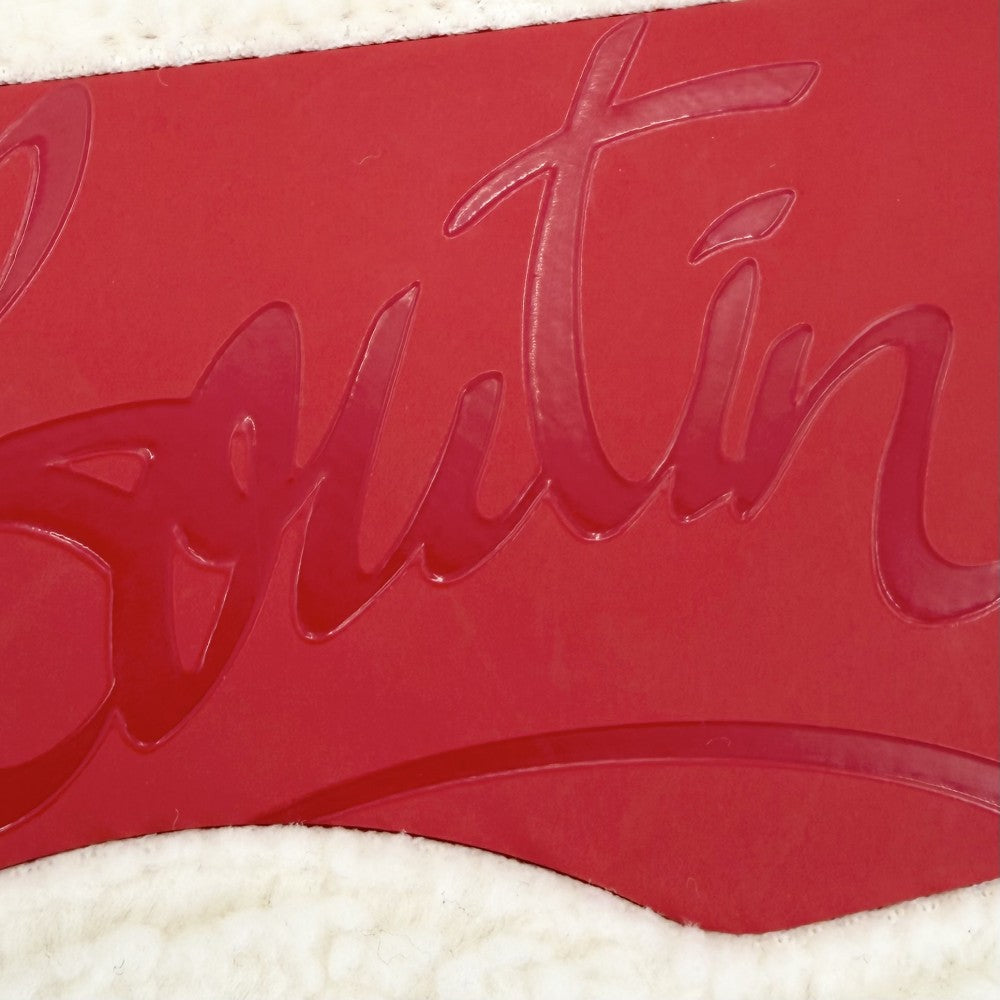 Christian Louboutin クリスチャンルブタン ショルダーバッグ ブラスター クロスボディバッグ ボア ホワイト 白 ブラウン 茶 シルバー金具 レディース【中古品】