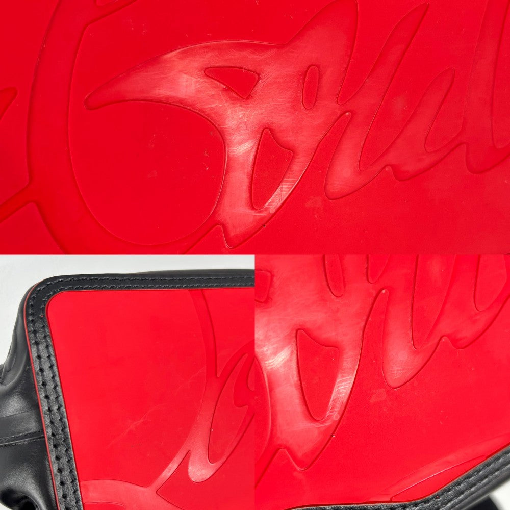 Christian Louboutin クリスチャンルブタン トートバッグ カバタスモール パデッド ハンドバッグ CABATA スタッズ かばん 鞄 1235100 レザー ブラック 黒 レッド 赤 シルバー金具 レディース【中古品】