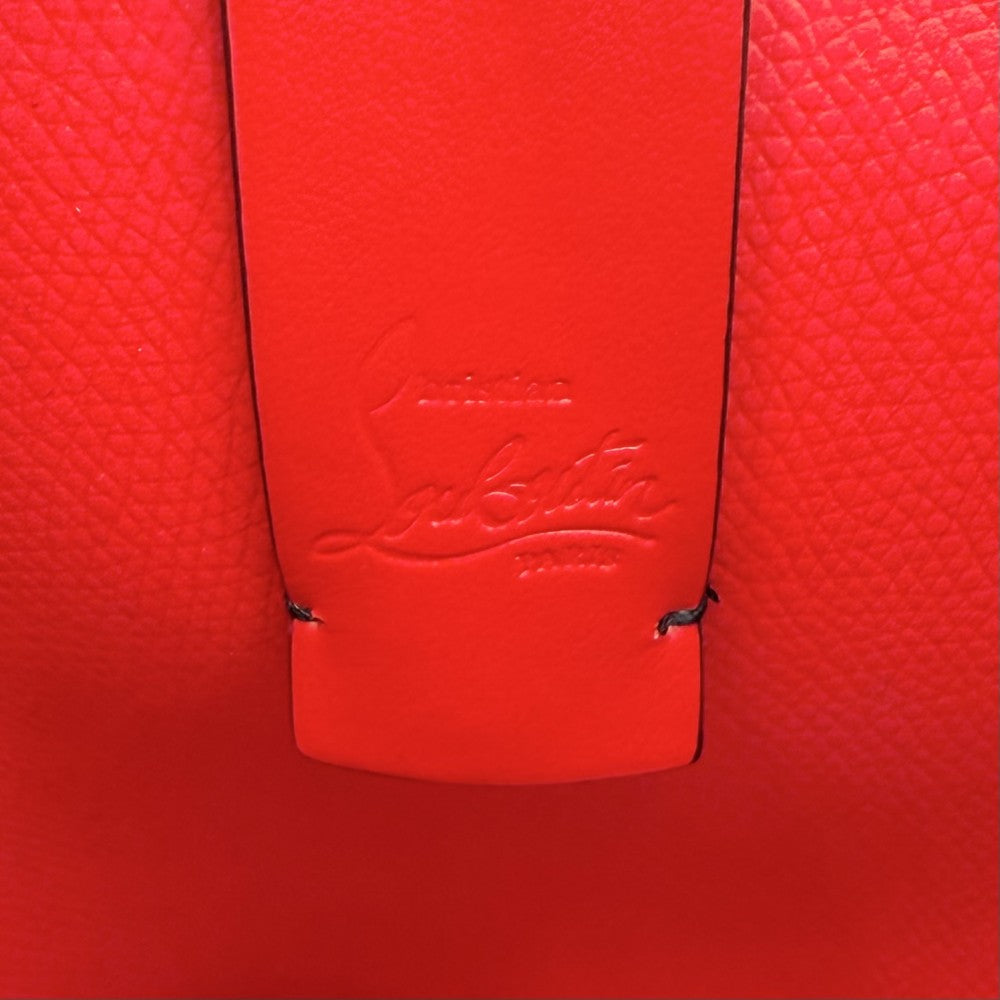 Christian Louboutin クリスチャンルブタン 2WAY カバタN/S ミニ ハンドバッグ ショルダーバッグ Cabata スタッズ レザー ブラック 黒 レッド 赤 ガンメタル金具 レディース【中古品】