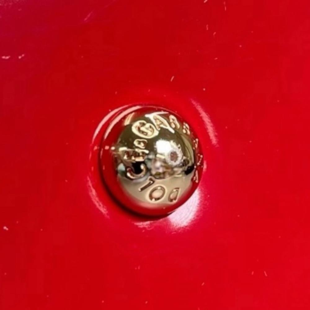 DOLCE&GABBANA ドルチェアンドガッバーナ 2WAY シシリー ショルダー パテントレザー レッド 赤 ゴールド金具 レディース【中古品】