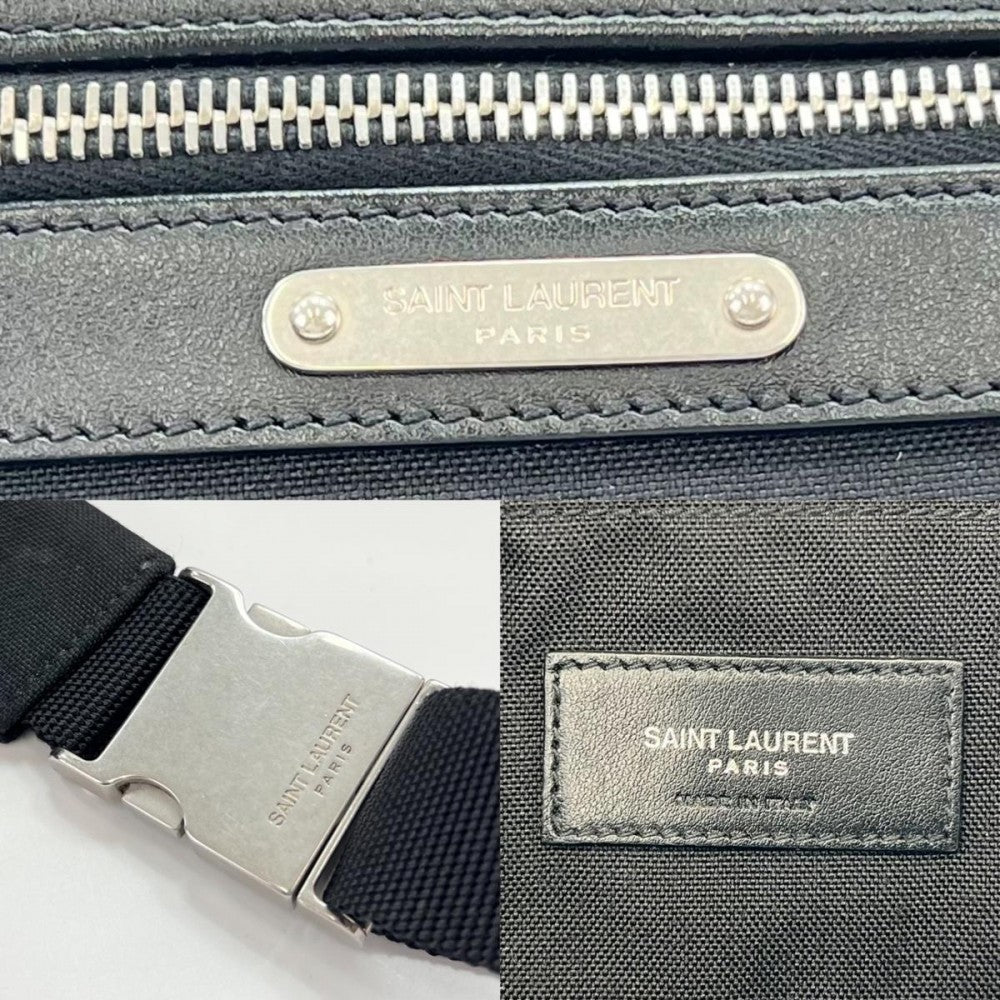 SAINT LAURENT サンローラン ボディバッグ ボディバッグ ショルダーバッグ ウエストポーチ 505973 ナイロン ブラック 黒 シルバー金具 ユニセックス【中古品】